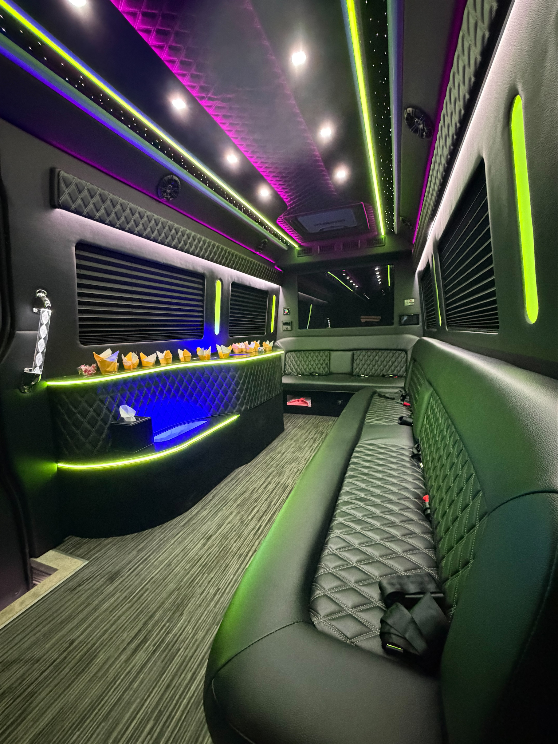 716 Limousine Fleet - gallery image of 14 pax luxury limo buses